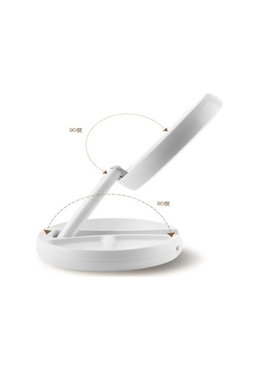 Techtic Katlanabilir Yuvarlak Mike Up Mirror Led Işıklı 10x Makyaj Aynası