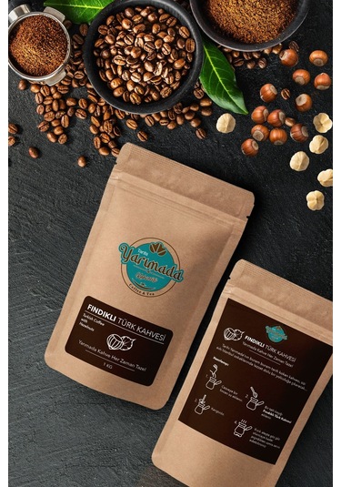 Tarihi Yarımada Kahvecisi Taze Çekilmiş Orta Kavrulmuş ve Öğütülmüş Fındıklı Türk Kahvesi 1 KG