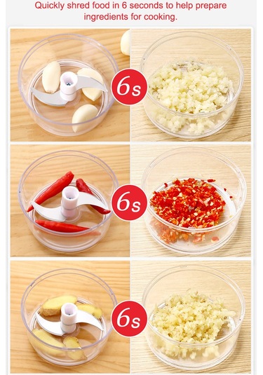 Suofeng Ev Çaylak Slicer: 170ml Multifonksiyonlu Biber, Sarımsak, Zencefil Dilimleyici - Ahşap, Salata, Sos Hazırlama Aleti Çok Renkli