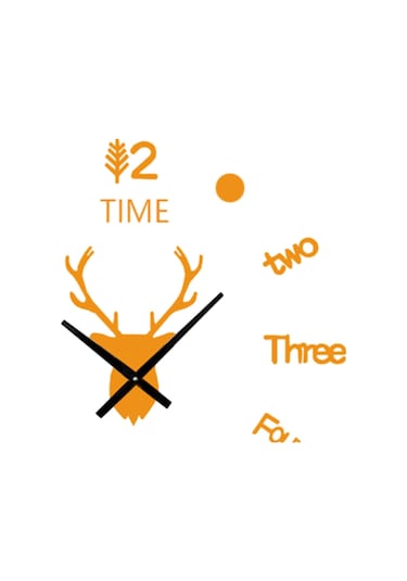 Homyl Duvar Saati Dekoratif Saat Basit Çerçevesiz Sessiz Dıy, Altın