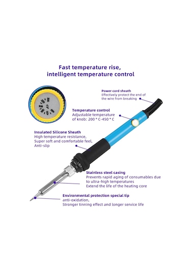 Ersono 60w Profesyonel Elektrikli Havya Sıcaklık Ayarlanabilir Elektrikli Havya Aracı Mini Havya Kalem Ab Tak