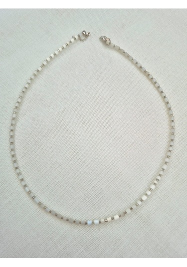 Sedef Boru Kesme Boncuk Bayan Kolye