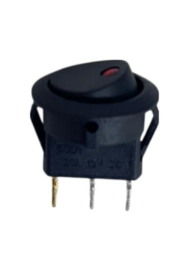 Yuvarlak On-off Nokta Işıklı Anahtar 3 Pin Switch 10 Adet