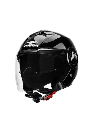 Vemar Breeze Yarım Açık Motosiklet Kask Parlak Siyah