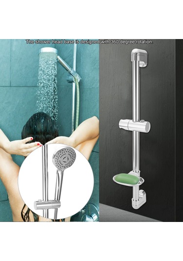 Xindoker Stainless Steel Duş Başlığı Tutucu: Yükseklik Ve Açı Ayarlanabilir, 360 Döner Sabun Rafı, Kolay Kurulum Diğer