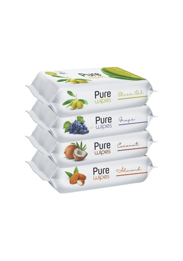 Pure Baby Wipes Islak Havlu Mendil 50 Yaprak 8 Li Set (400 Yaprak