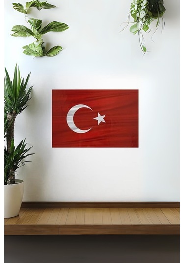 Büro Ev Ofis Hediyesi İçin 75x50cm Manyetik Yapışır Milli Bayrak Duvar Stickerı