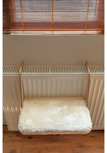 Gobypet Peluş Kalorifer Petek Radyatör Yatağı Geniş Kedi Köpek Kalorifer Yatağı + Paspas