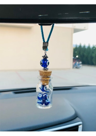Cam Şişe Araba Süsü, Araba Nazarlık, Cam Aksesuar, Cam Şişe