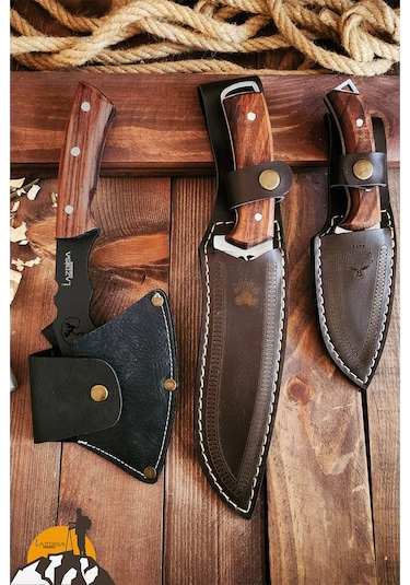Outdoor Balta Bıçak 3lü Seti Kamp Baltası Bıçak Bıçağı Nacak Blt