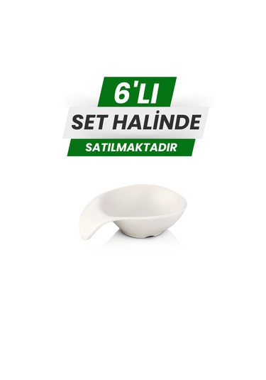 Alezy 661 Göreme Melamin Termostar Mat Kulplu Sosluk 12 Cm Beyaz