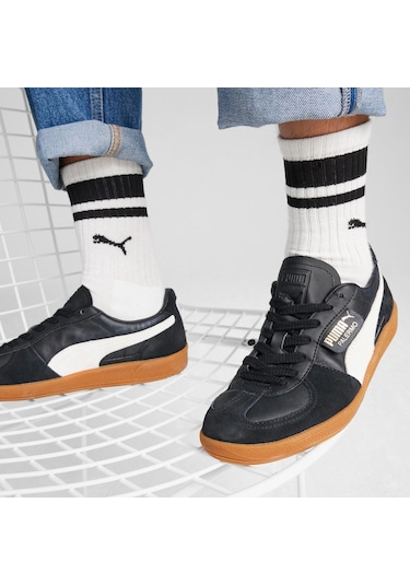 Puma Palermo Unisex Siyah Sneaker Düz 396464 Siyah Siyah
