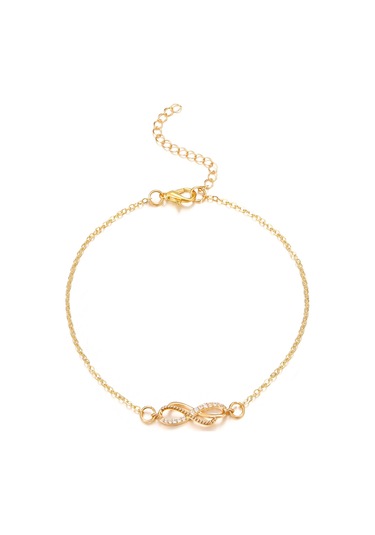 Yaz Plaj Altın Gümüş 8-şekilli Ayak Zinciri Basit Mizaç Bileklik İnce Zincir Kadın Modası Altın
