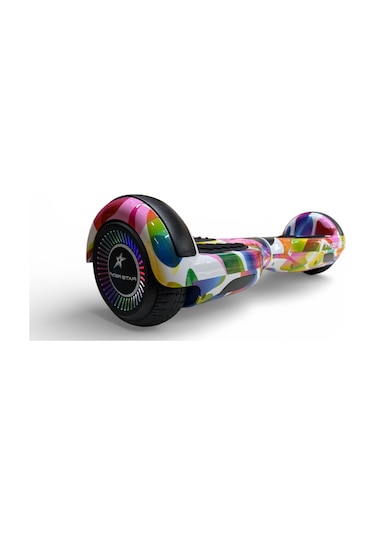 Elektrikli Kaykay Hoverboard Bluetooth Hoparlörlü RS-S5 Rainbow Mix Grafiti