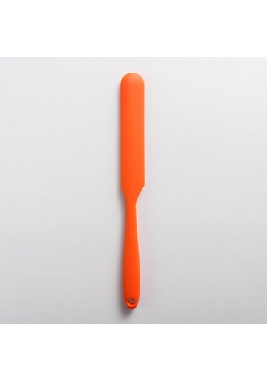 Turuncu Küçük 1 Parça Silikon Küçük Uzun Kazıyıcı Pişirme Araçları Tereyağı Kazıyıcı Çikolata Buttercream Karıştırma Bıçağı Kek Spatula