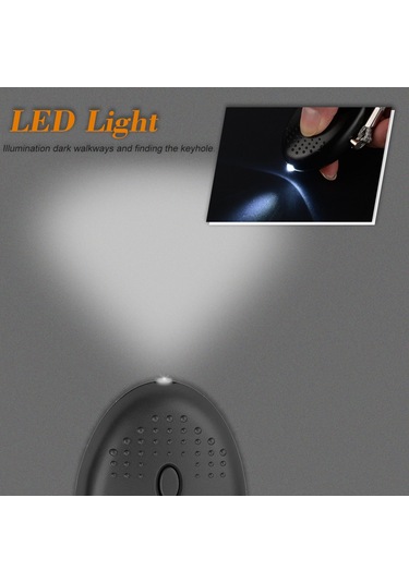 Kişisel Alarm 120-130db Güvenli Ses Acil Kendini Savunma Siyah