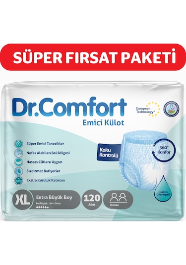 Dr. Comfort Emici Külot Yetişkin Hasta Bezi XL 4 x 30'lu