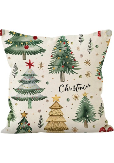 Suntek Yılbaşı Yastık Kılıfı Noel-ağacı-baskısı-a Noel Ağacı Baskısı A