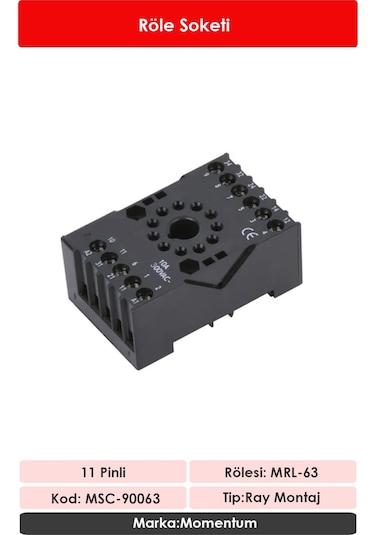 Momentum Röle Soketi 11 Pin MSC-90063