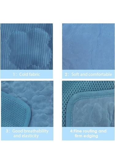 Maiyame Feimax Köpekler İçin Soğutma Matı, Yazlık Evcil Hayvan Matları, Buzlu İpek Pedler, Yıkanabilir Ve Taşınabilir, Evde Veya Dışarıda Uyumak İçin, Küçük, Orta Ve Büyük Köpekler İçin Xl: 40 X 28 İnç, Mavi