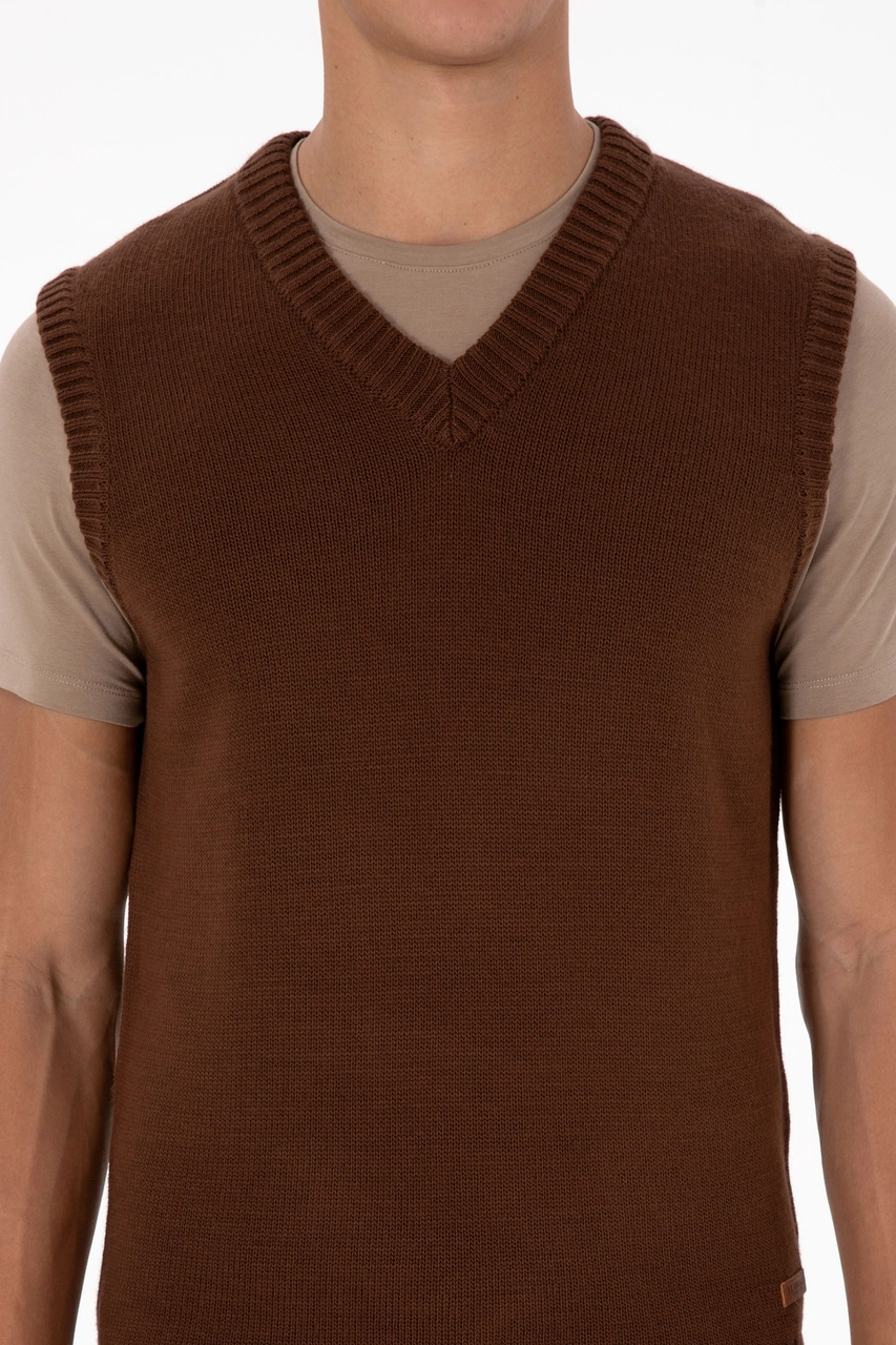 U.s. Polo Assn. Erkek Kahverengi Süveter 50318158-vr029 Kahverengi