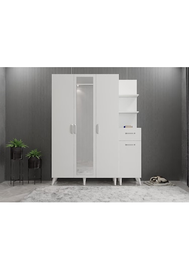 Açelya Portmanto Vestiyer Ayakkabılık M3- B 140cm - Montaj Dahil