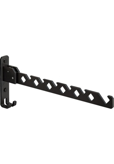 Yaleker Duvar Tipi Çekirdekli Kurutma Rafı - Açılır-kapanır, Açı Ayarlanabilir, Yüksek Dayanıklı - Banyo, Balkon, Çamaşır Odası İçin Siyah Siyah