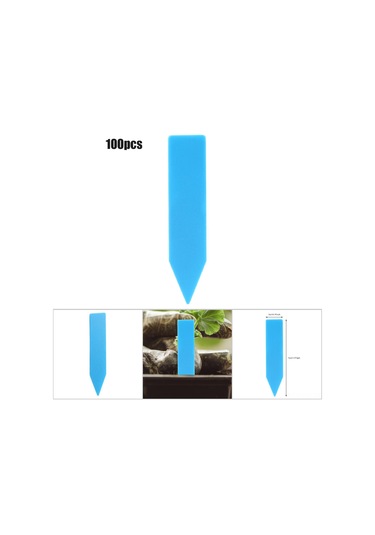 Ximistore9 100 Adet Mavi Pvc Bahçe Bitki Etiketi 5x1cm - Su Geçirmez Uv Dayanıklı Bitki İsmi Etiketleri