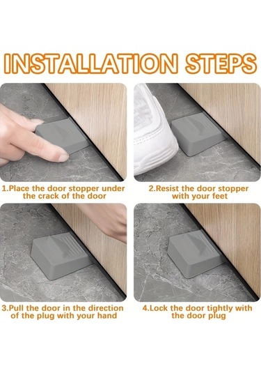 Cordial 6 Adet Kahverengi Kapı Tutucu Taban Koruyucu Anti Kaygan Paspas Halı Ve Seramik Diğer