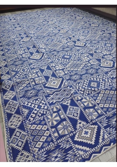 Savan Dokuma Halı Örtüsü 6m² 200 300 Kale Mavi