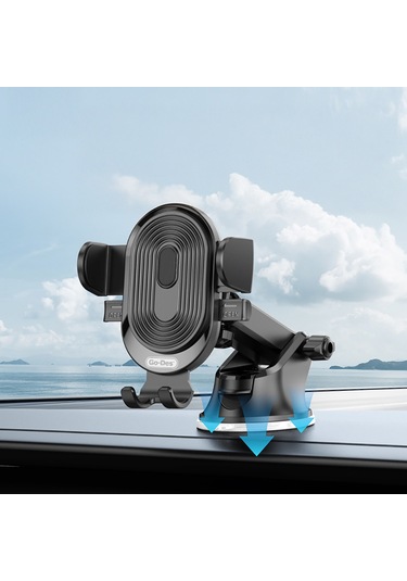 Go Des Gd-hd353 360 Derece Dönebilen Vakumlu Tasarım Araç İçi Telefon Tutucu Siyah Siyah