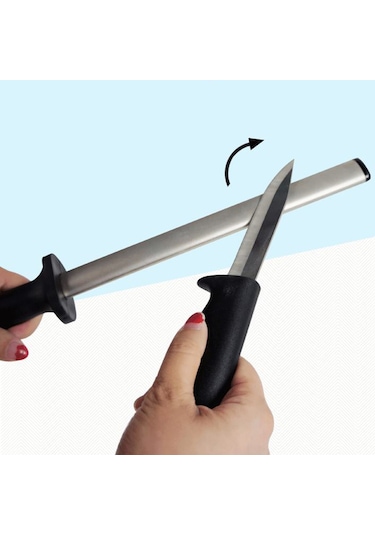 Homyl Profesyonel Elmas Mutfak Kalemtıraş Çubuk Bileme Aracı 30cm