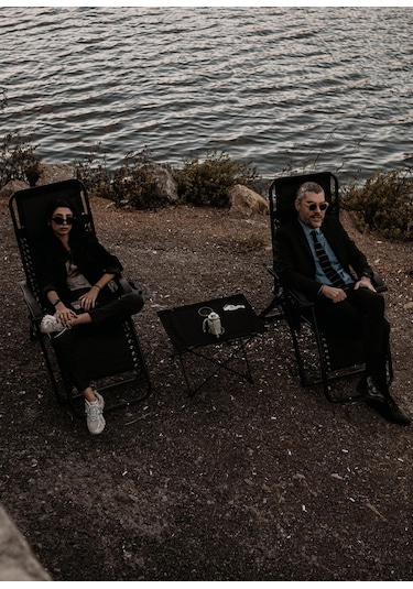 Urban Badger Embla Kumaş Katlanabilir Masa Siyah