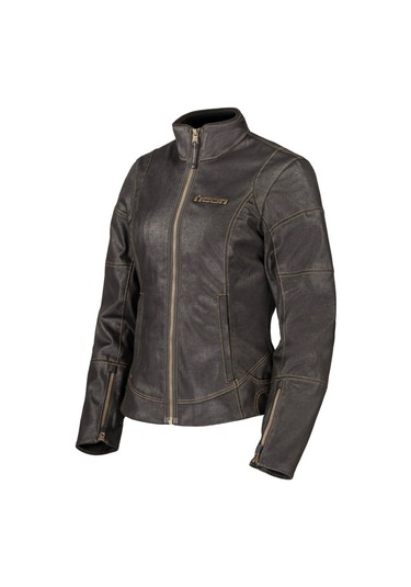 Icon Tuscadero 3 Korumalı Kadın Motosiklet Montu Siyah