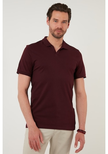 Buratti Regular Fit Pamuklu Erkek Polo Yaka T Shirt 5902141 Vişne