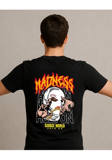 Hugo Boss Madness Baskılı T-shirt Siyah