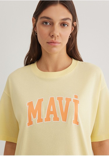 Mavi - Mavi Logo Baskılı Sarı Tişört 1600843-71315 Sarı