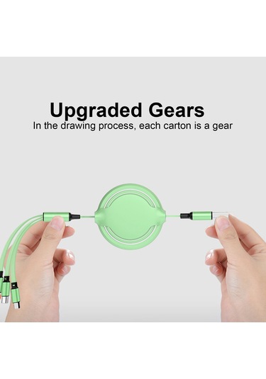 Suofeng 3'lü Genişletilebilir Telefon Şarj Kablosu, Sıvı Silikon, Hızlı Şarj 2.8a , Micro Usb/type-c/8pin, Evrensel Uyumlu, Mor