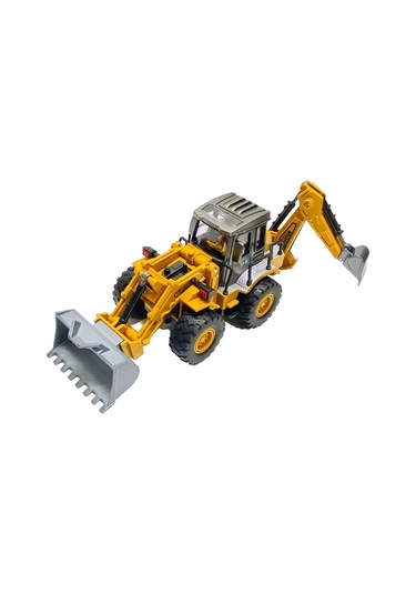 Oyuncak Model Metal Kepçe Dozer Excavatör Buldozer 30 Cm Ön Ve Arka Hareketli Kırılmaz Kepçe