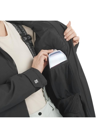 Salomon Salomon Hıghland Jacket W Kadın Kayak Ceketi Siyah 27412 Siyah