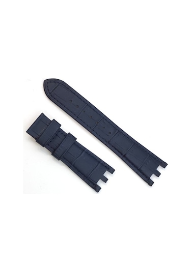 Versace Hakiki Deri Saat Kayşı Kordonu Lacivert  24 Mm