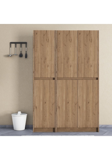 Umg Mobilya Ultra Çok Amaçlı 6 Kapaklı Mutfak Dolabı, Ayakkabılık, Banyo Dolabı, Kiler Dolabı Patentli Meşe Umg Mobilya Ultra Çok Amaçlı 6 Kapaklı Mutfak Dolabı, Ayakkabılık, Banyo Dolabı, Kiler Dolabı Patentli Meşe