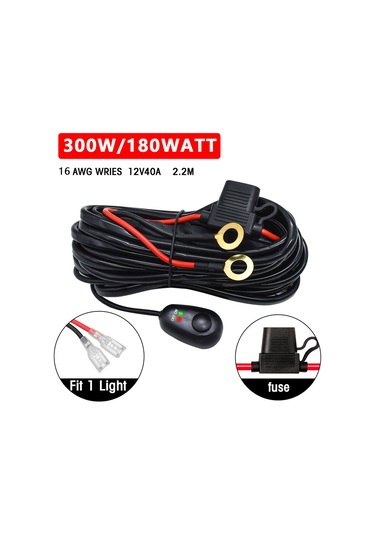 Led Işık Çubuğu Kablo Demeti Kiti, 300w 2 Uçlu 16 Awg K21807b-1