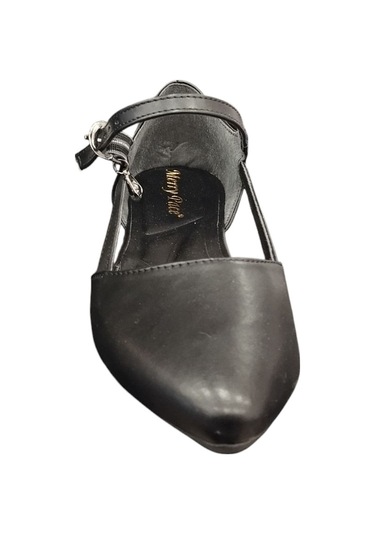 Merry Pace 637231z Dar Kalıp Yuvarlak Burun Günlük Kadın Babet Ayakkabı Siyah