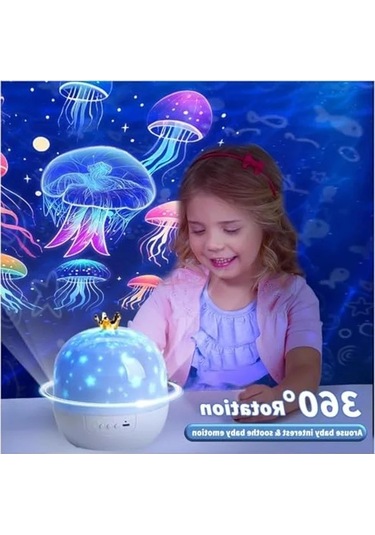 Yıldız Projeksiyon Gece Lambası, 3 Led Modlu, Dekoratif .