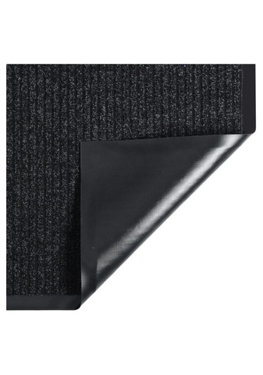 Oluklu Siyah Çamur Kazıyıcı Sıyırıcı Kapı Önü Paspası 60x90