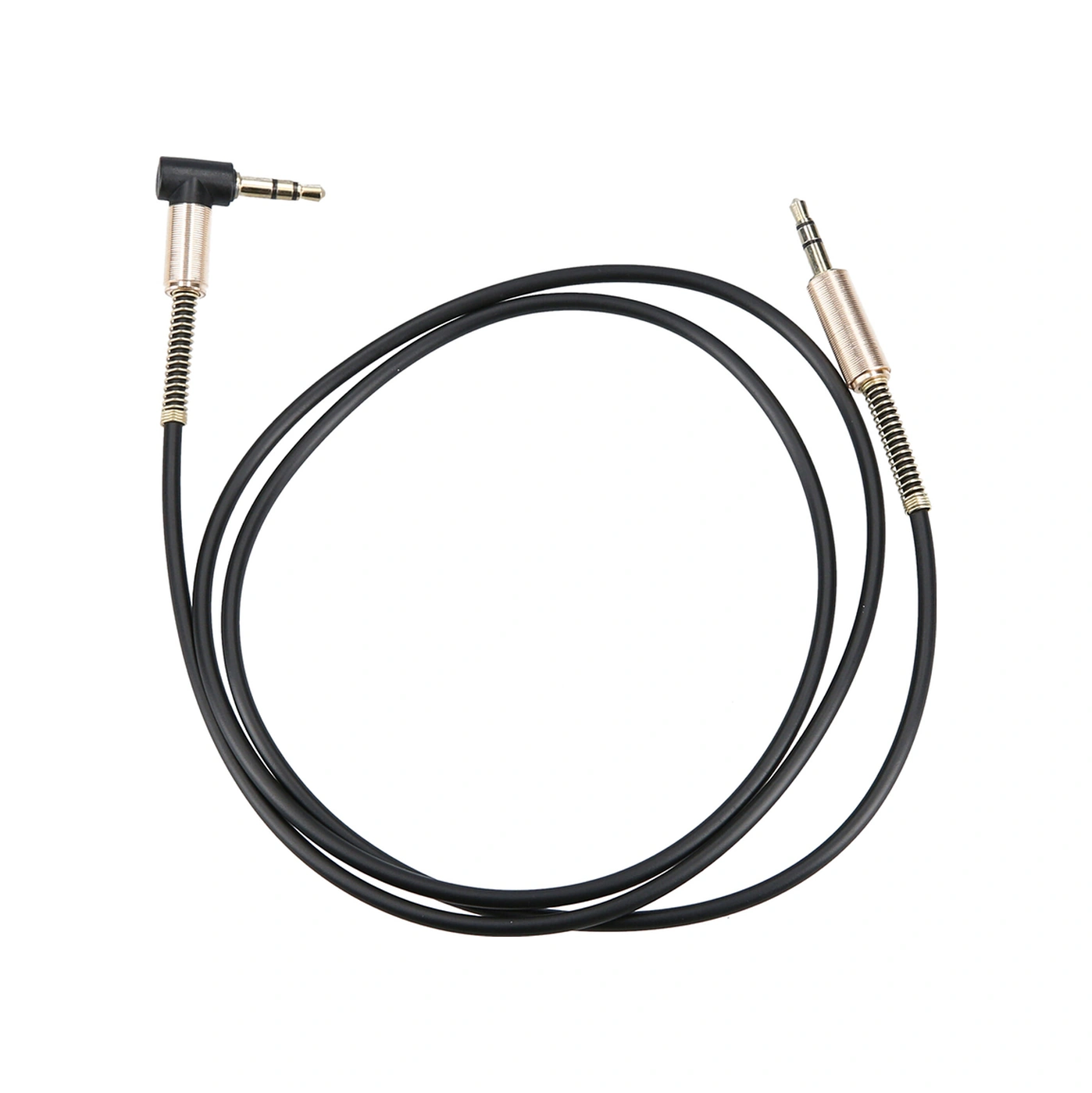 Qingmipy 1m Siyah 3.5mm Altın Kaplı Ses Kablosu - Bilgisayar/telefon'dan Kulaklık/ses Sistemi'ne Bağlantı - Düz-eğri Uçlar