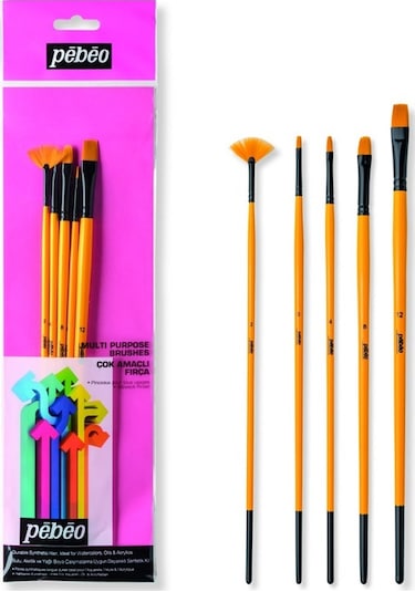 Pebeo Set-13 Akrilik Boya Fırça Seti 5 Li
