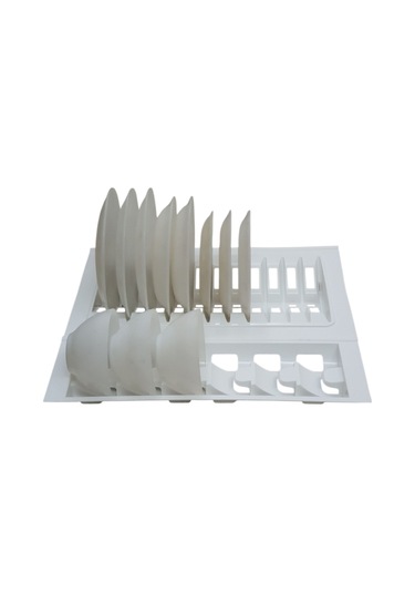 Çekmece Içi Tabaklık Ve Kaselik Düzenleyici Beyaz Yandan 3cm, Boydan 6cm Kesilebilir 44x48 Cm Beyaz