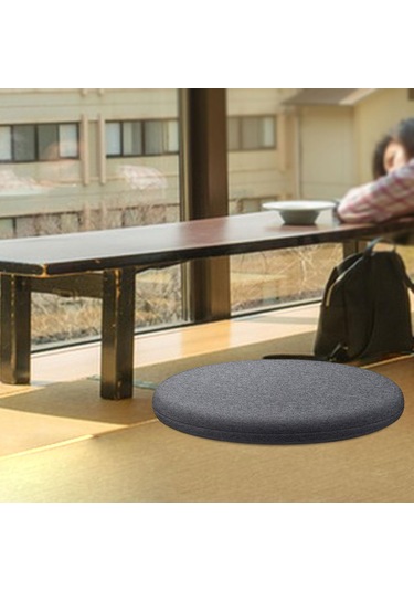 Homyl Yuvarlak Koltuk Pedi Tabure Minderi Yumuşak Koyu Gri 30cm